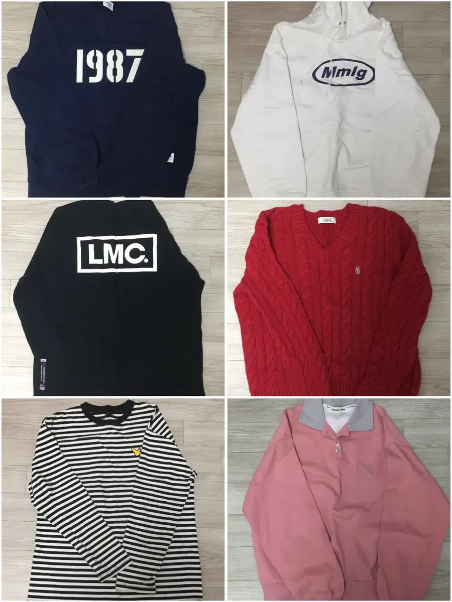 맨투맨, 후드티 싸게 처분해요 (마크곤잘레스, mmlg, lmc, 아이더