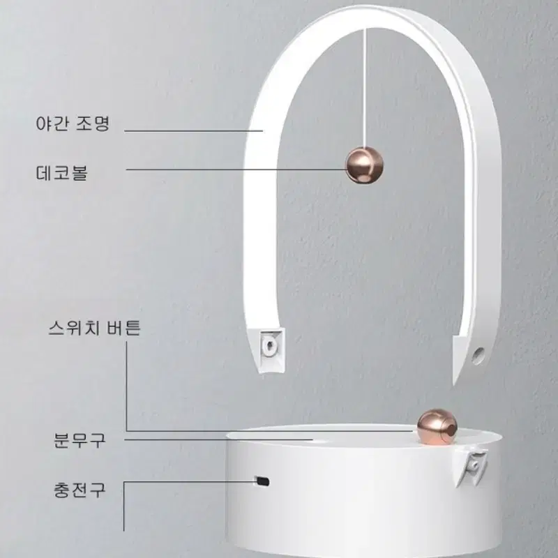 신기한 가습기 특이한 마그네틱 오브제 가습기 사무실 책상