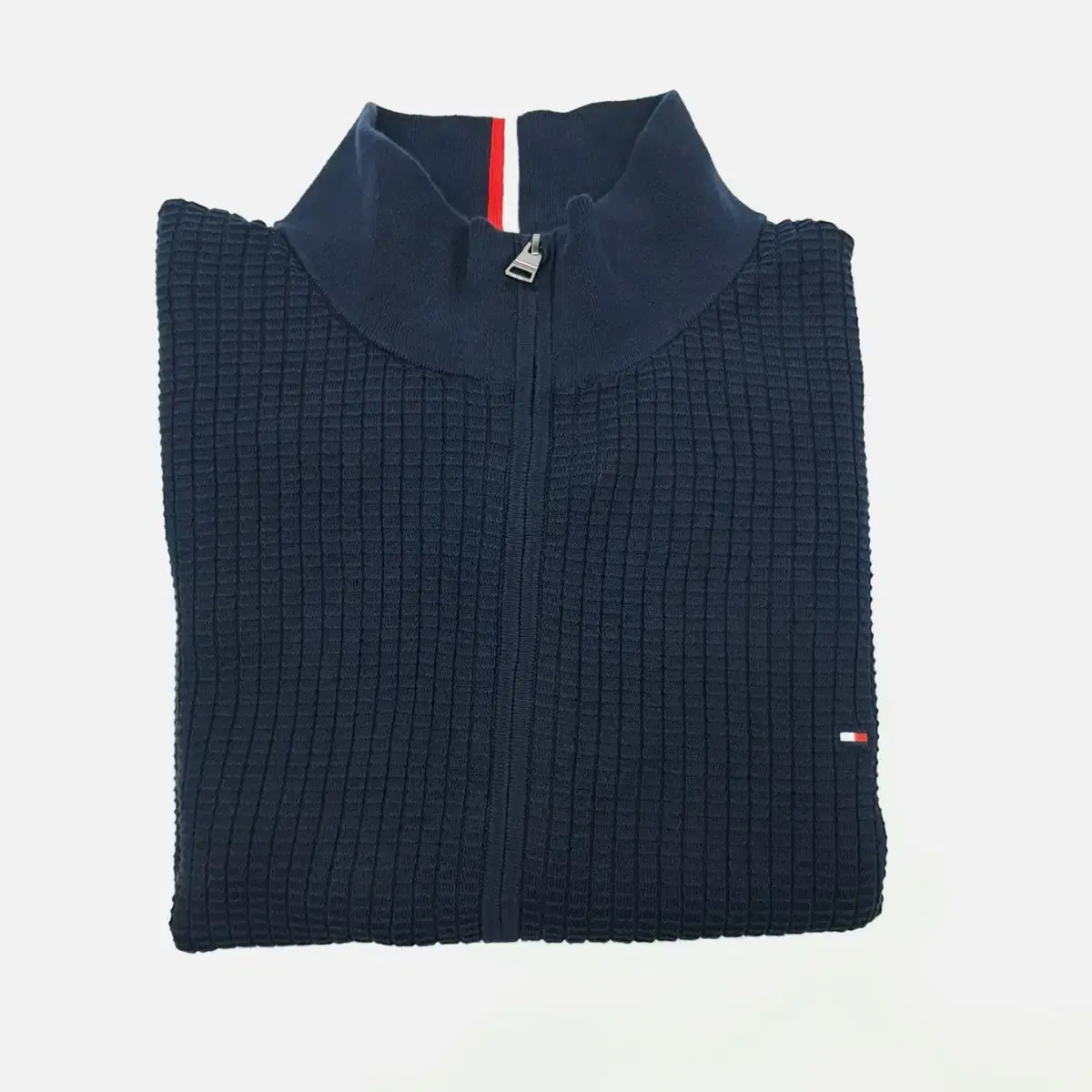 (CS811)4XL 타미힐피거 네이비 와플 집업 니트 스웨터 knit