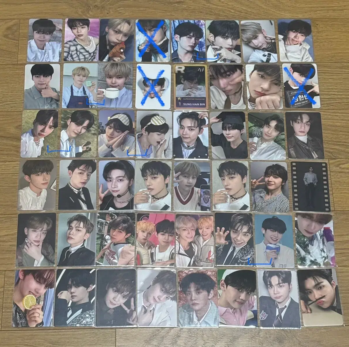 photocard wts sung hanbin jang hao kim jiwoong seok matthew kim taerae ricky kim gyuvin park gunwook han yujin