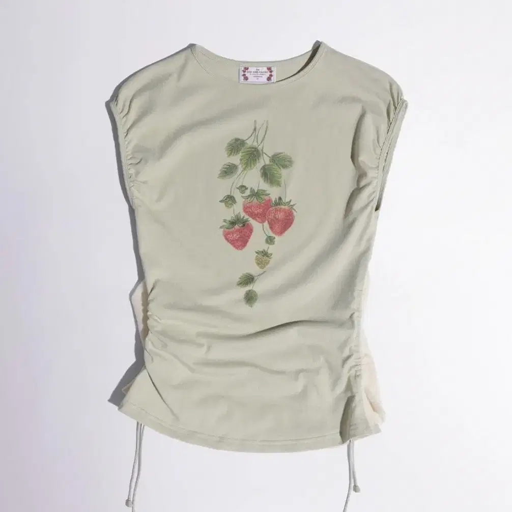 [Sculptor] Berry Shirring Top Khaki