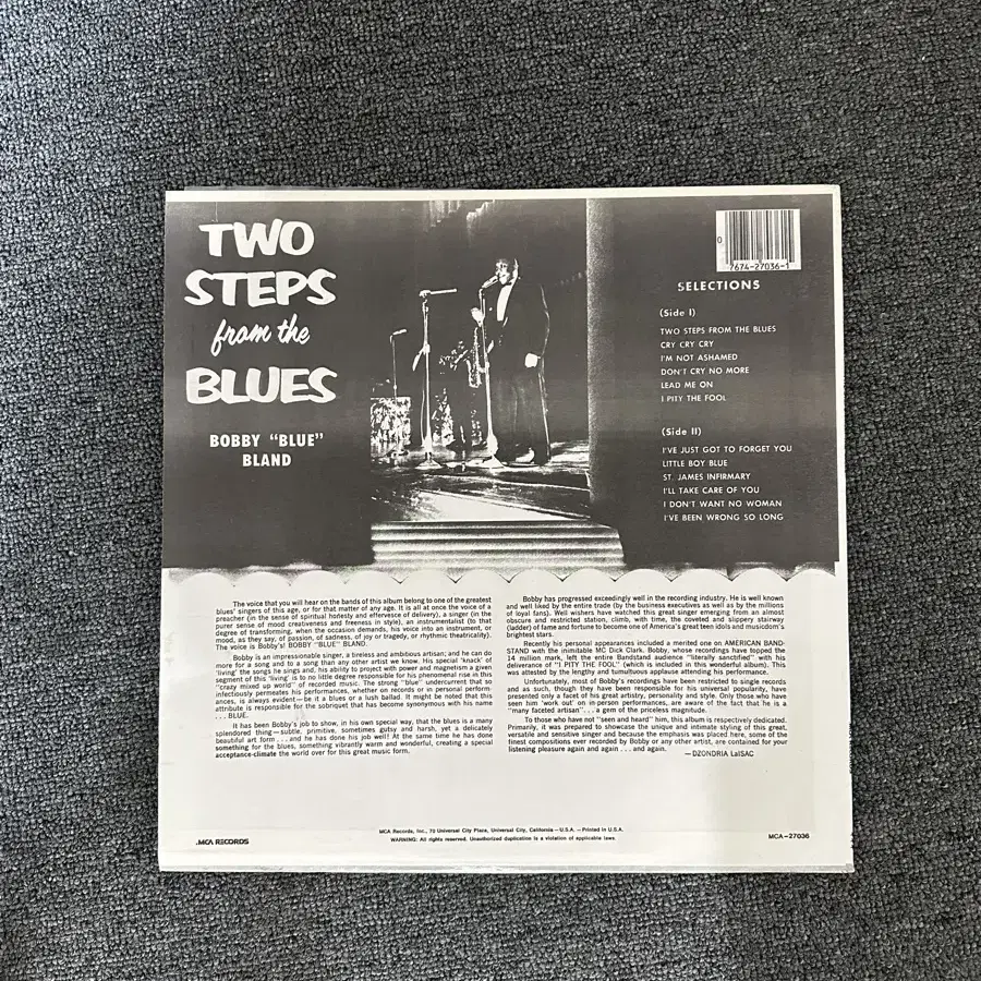 바비 블랜드 Two Steps from The Blues 레코드(LP)