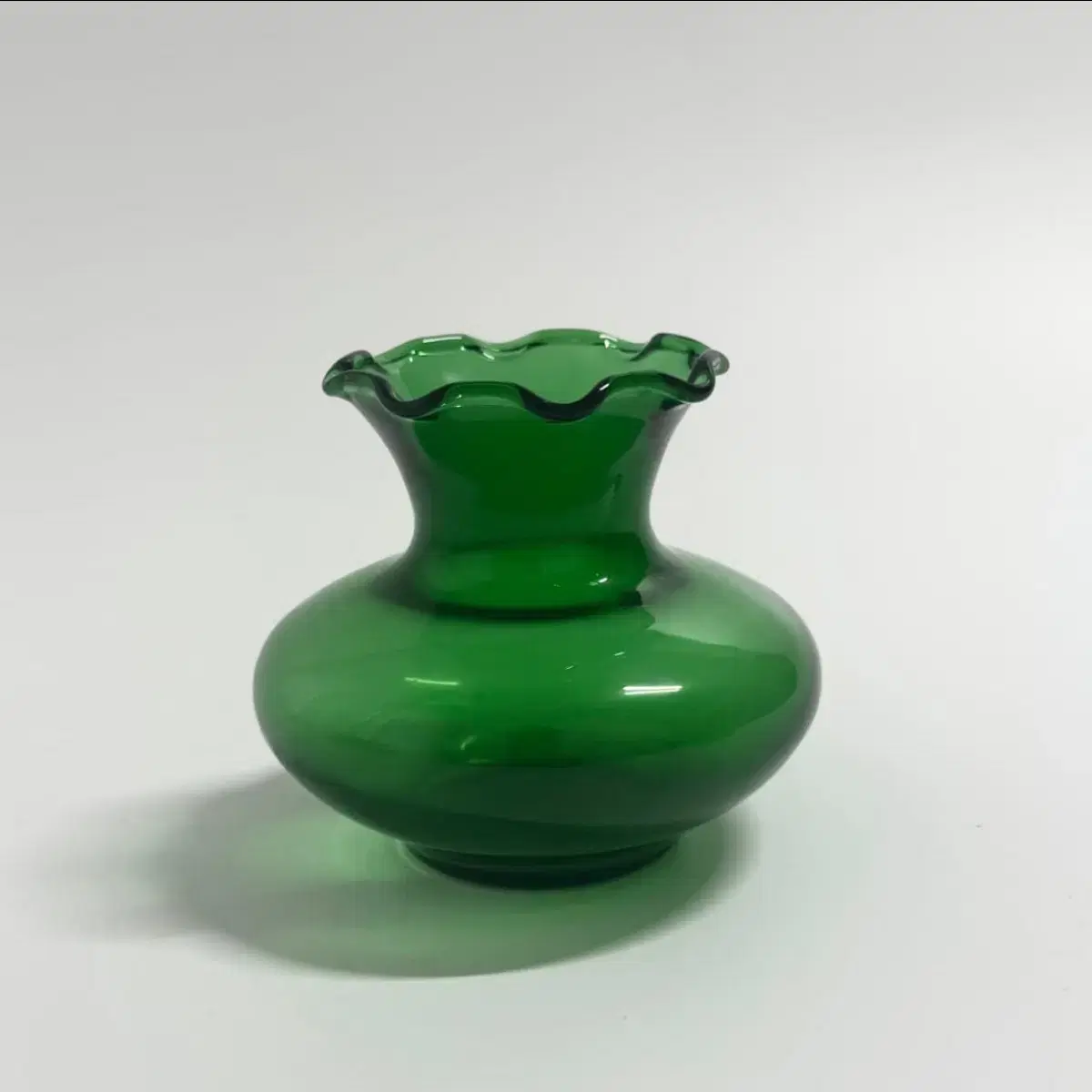 빈티지 앵커 호킹 Forrest Green Glass vase