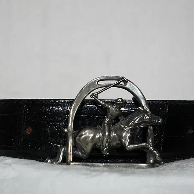 Ralph Lauren sterling and alligater belt