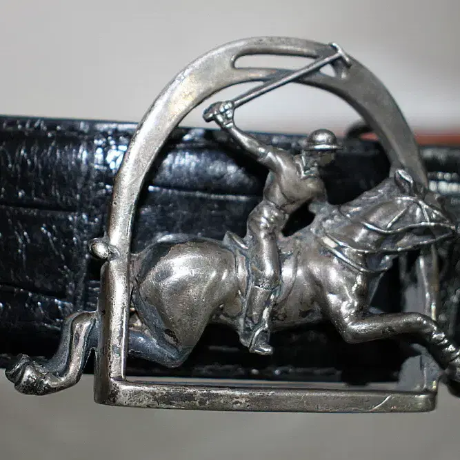 Ralph Lauren sterling and alligater belt