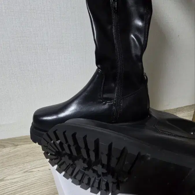 (새제품) 롱 부츠  PU 가죽 225~235Boots Leather