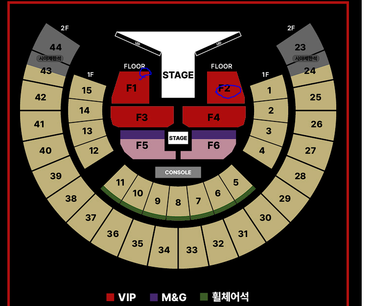 제이홉 무대 바로 앞 F1 구역 7N번대 F2 700번대 아옮 해드려요