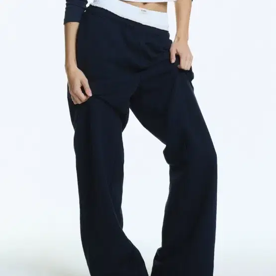 G CONTRAST SWEATPANTS (NAVY) 글로니