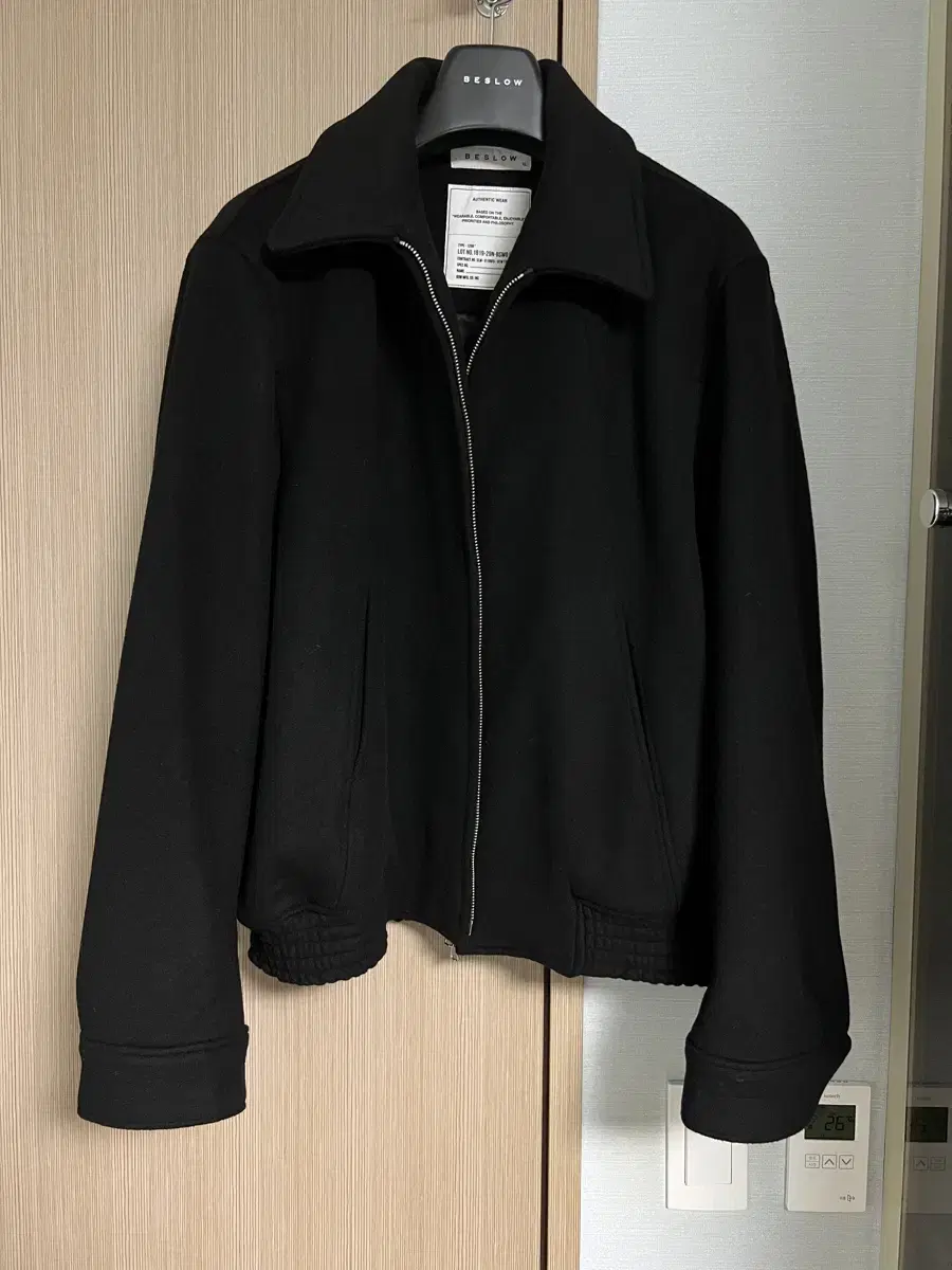 [XL] Be Slow Wool Blended Wide kara Jacket Black