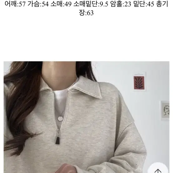 반집업 카라 아노락 맨투맨