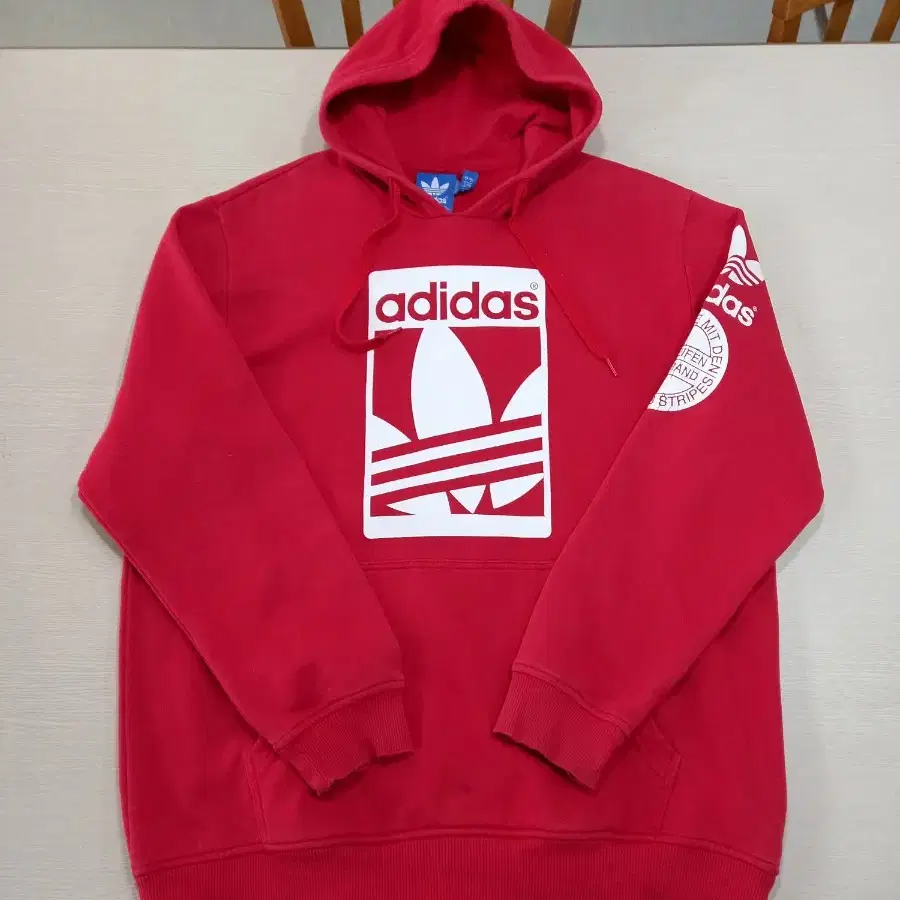 XL105 adidas 기모 후드티 레드 XL-380