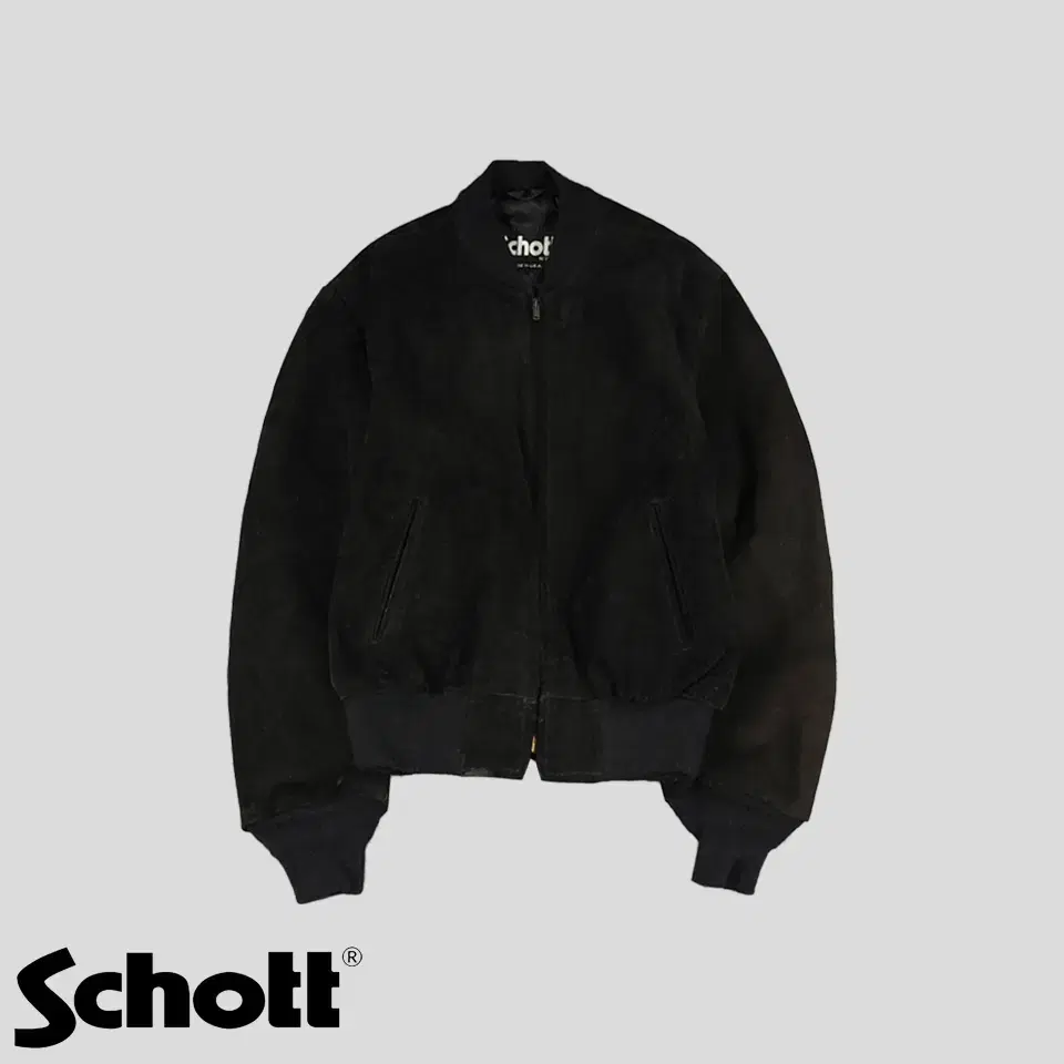 SCHOTT 쇼트 NYC 블랙 소가죽 스웨이드 블루종 봄버자켓 MADE