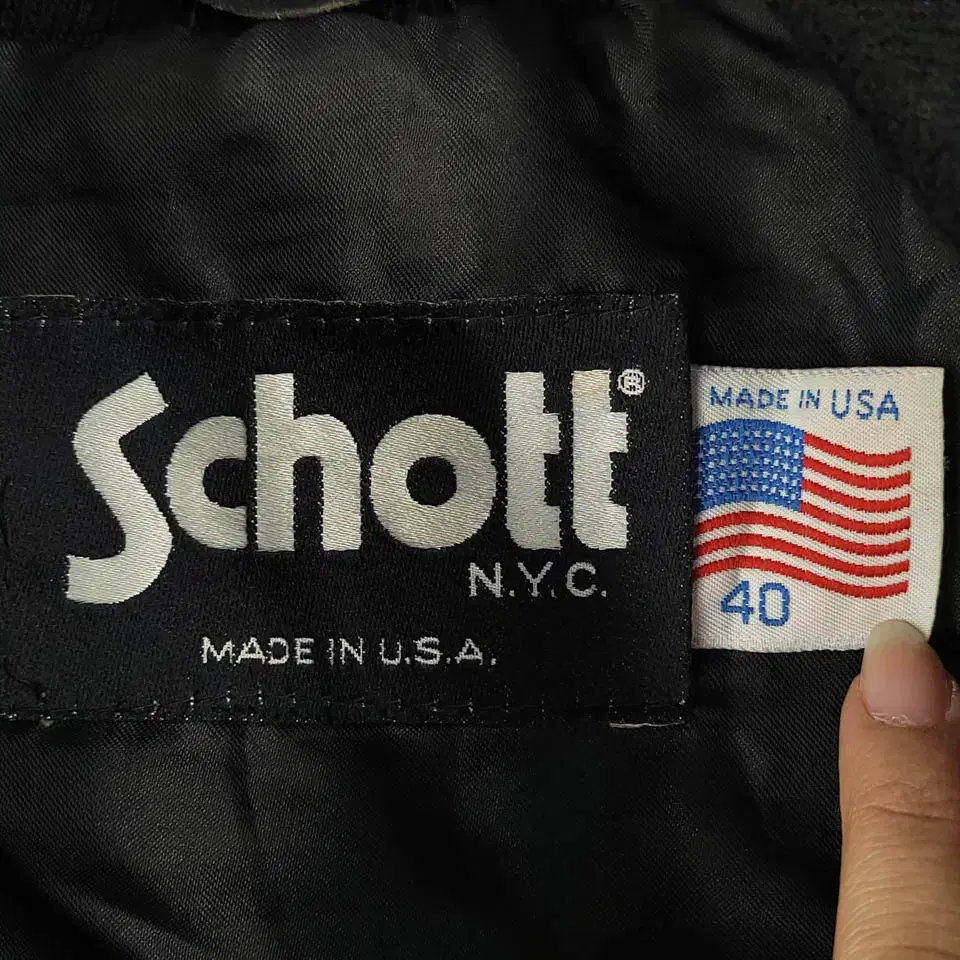 SCHOTT 쇼트 NYC 블랙 소가죽 스웨이드 블루종 봄버자켓 MADE