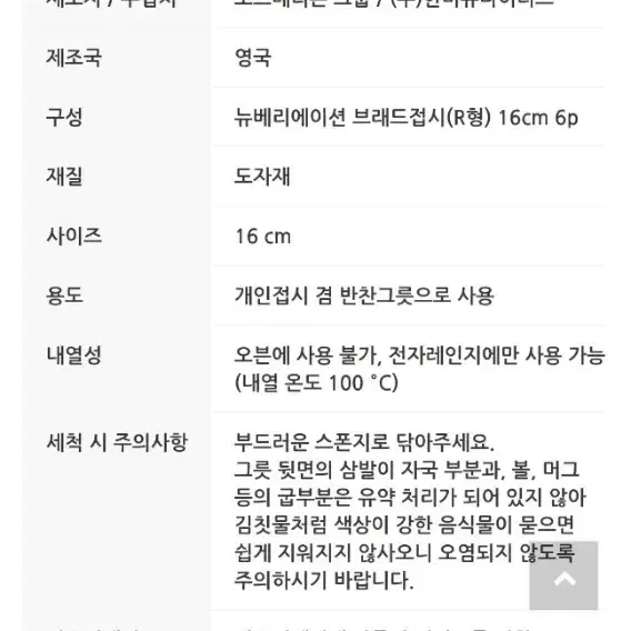 영국 베리에이션 브레드접시R형16cm6개일괄(백화점 새상품