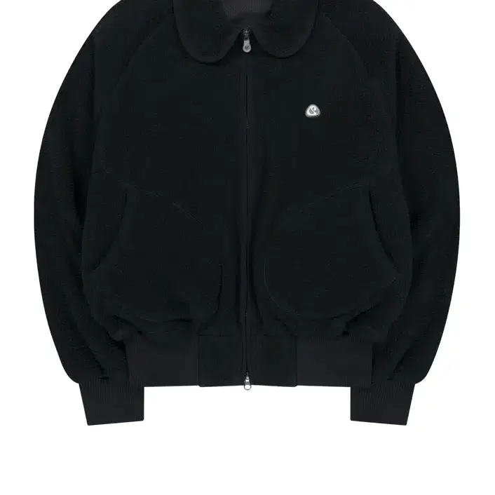 코이세이오 ROUND COLLAR FLEECE JACKET BLACK