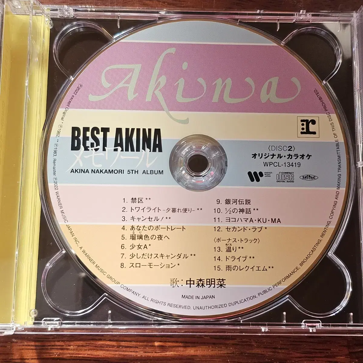 나카모리아키나 Nakamori Akina BEST 40주년 2CD 중고