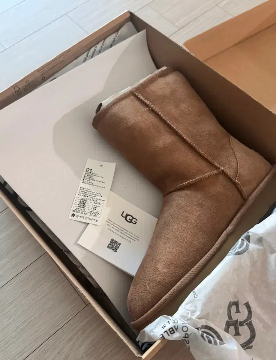 (W250) UGG 어그 클래식 숏 II 부츠 8 사이즈 체스트넛