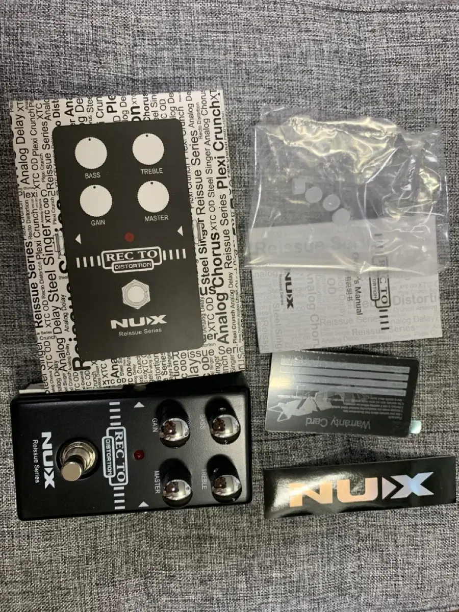 Electric guitar effecter nux recto distortion