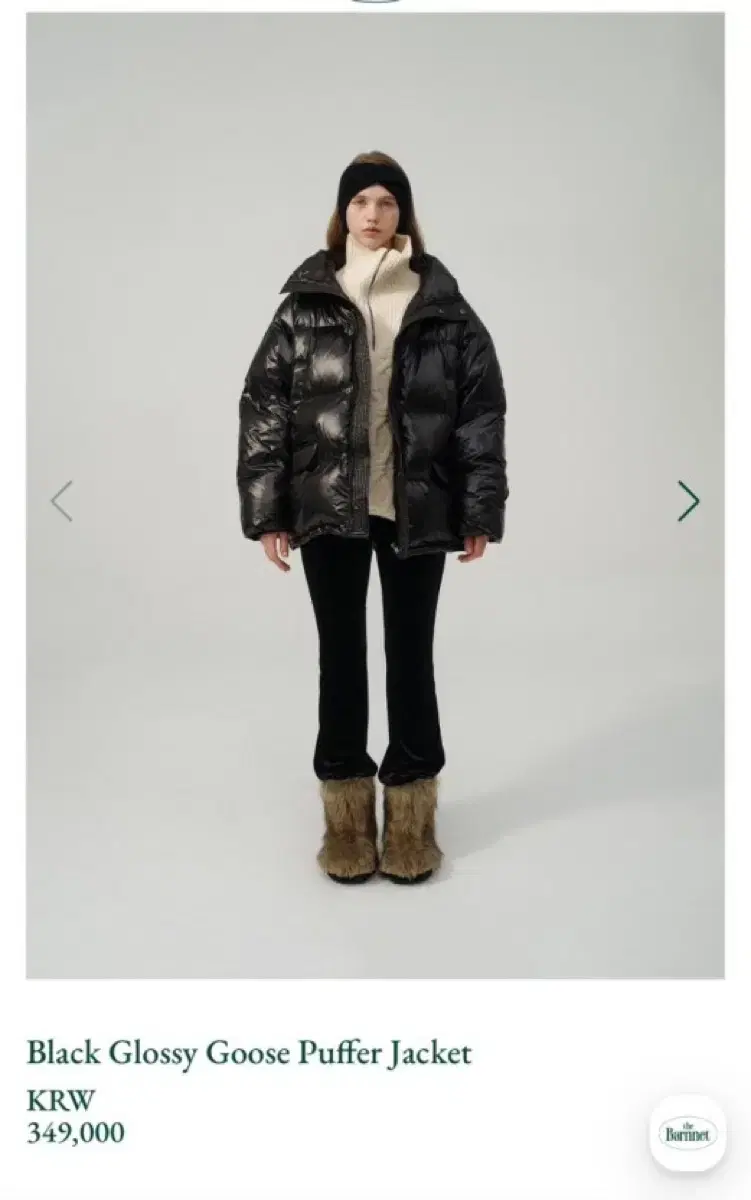 더바넷 glossy goose puffer jacket