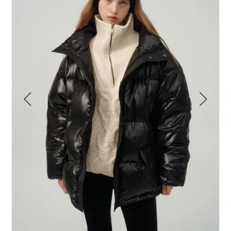 더바넷 glossy goose puffer jacket