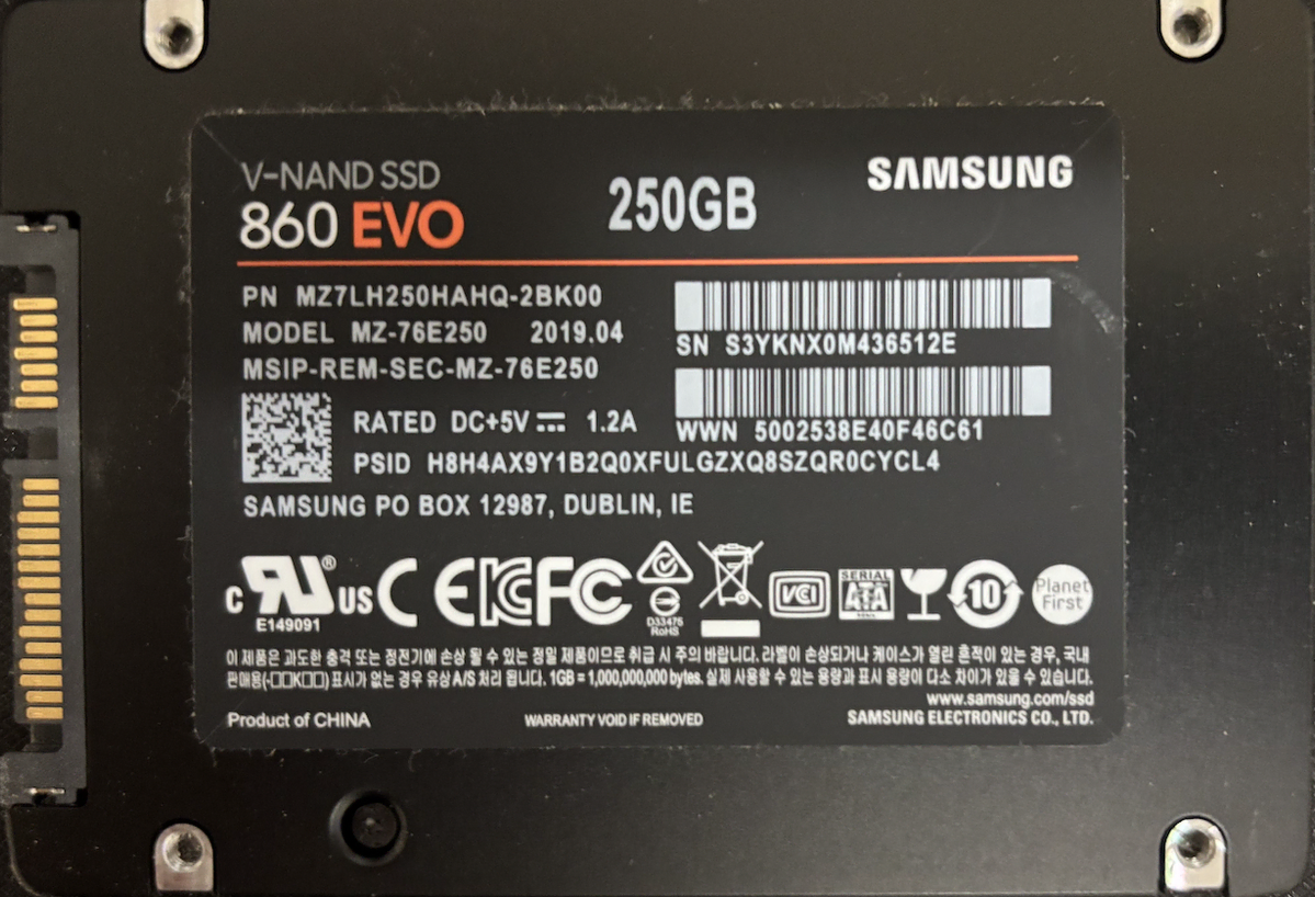 ssd) 삼성 860 EVO 250GB