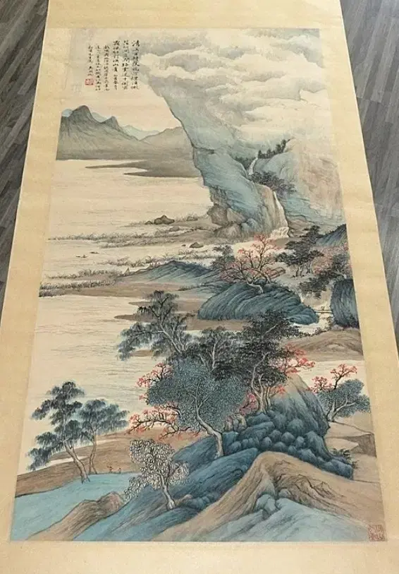 오호범, 상림연포, 138x68cm, 1945년 작.