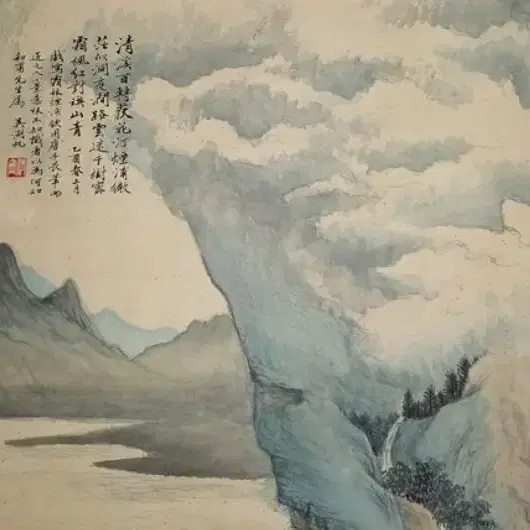 오호범, 상림연포, 138x68cm, 1945년 작.