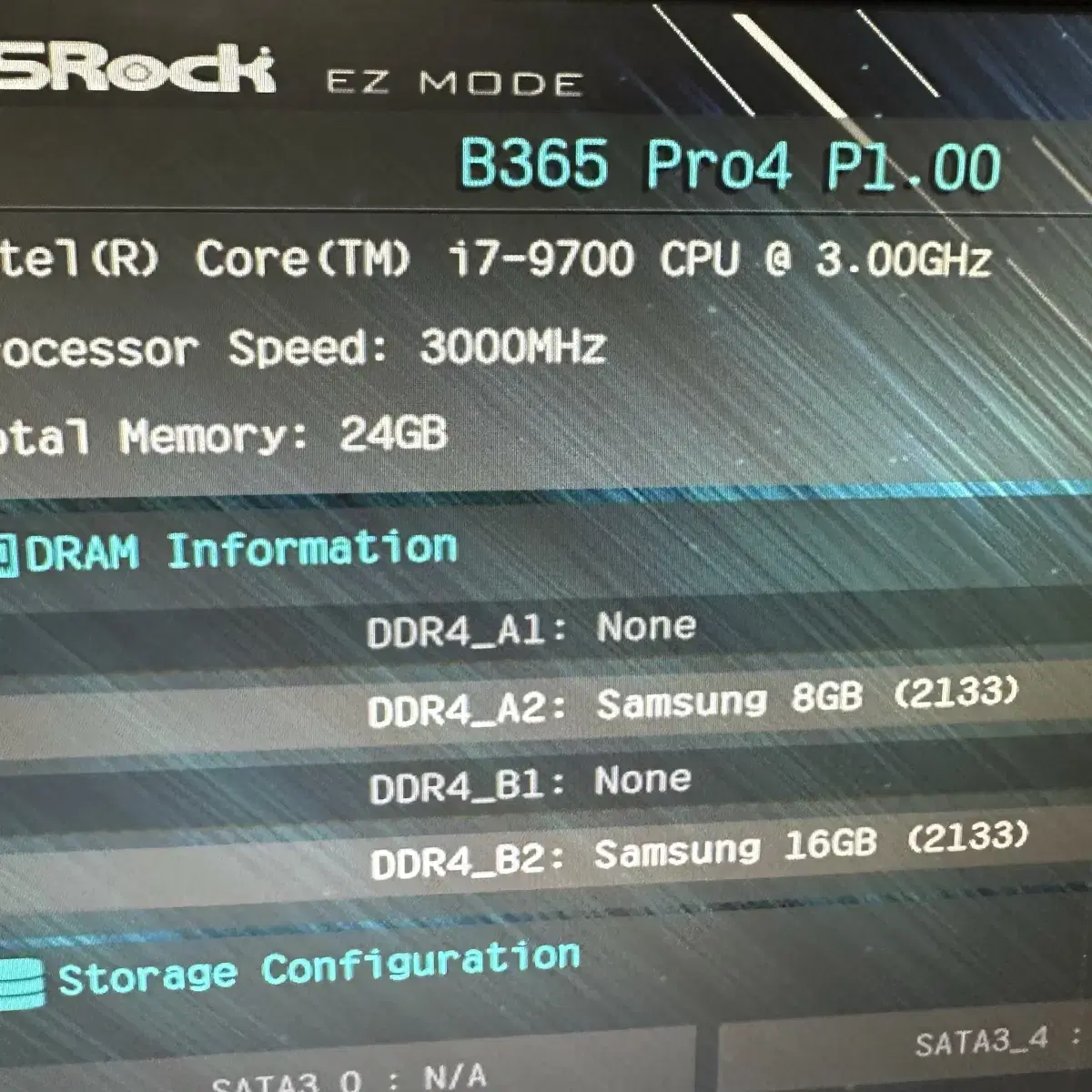 i7 9700 9세대 B365 pro4 16G 메인보드 cpu