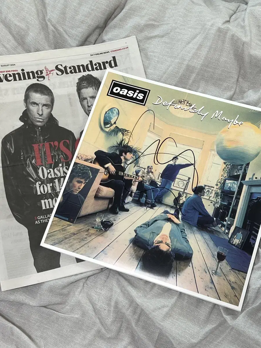 오아시스 리암 갤러거 싸인 lp oasis vinyl