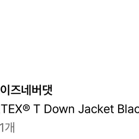 디스이즈네버댓 퍼텍스 패딩 PERTEX T Down Jacket