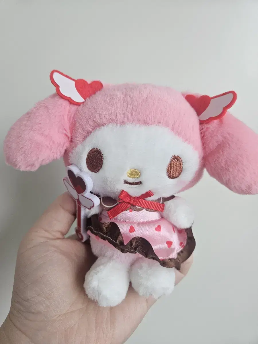 Sanrio Pink Heart Bong My Melody Mascot Doll Keyring