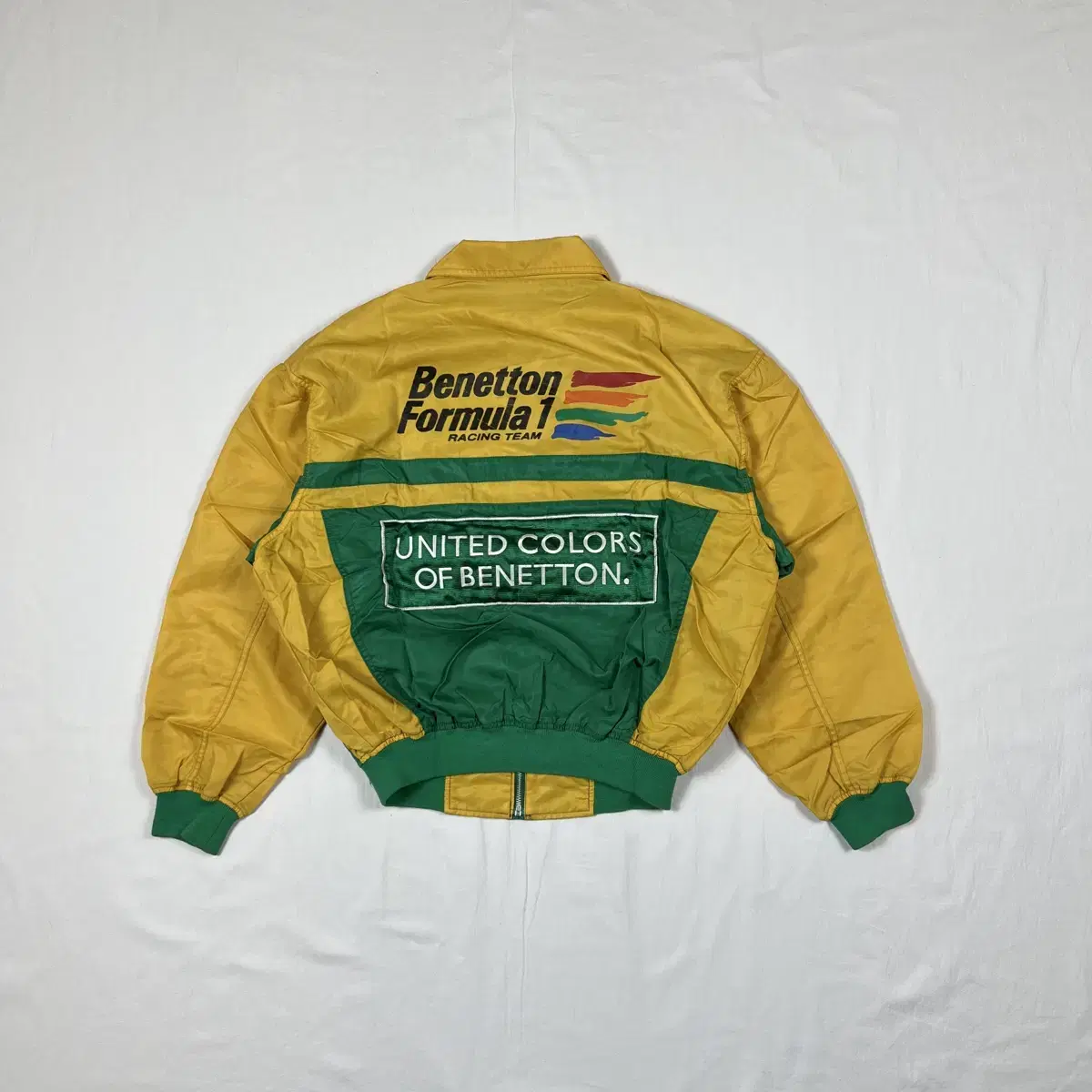 90s 베네통포뮬러1 benetton 빅로고 블루종 자켓