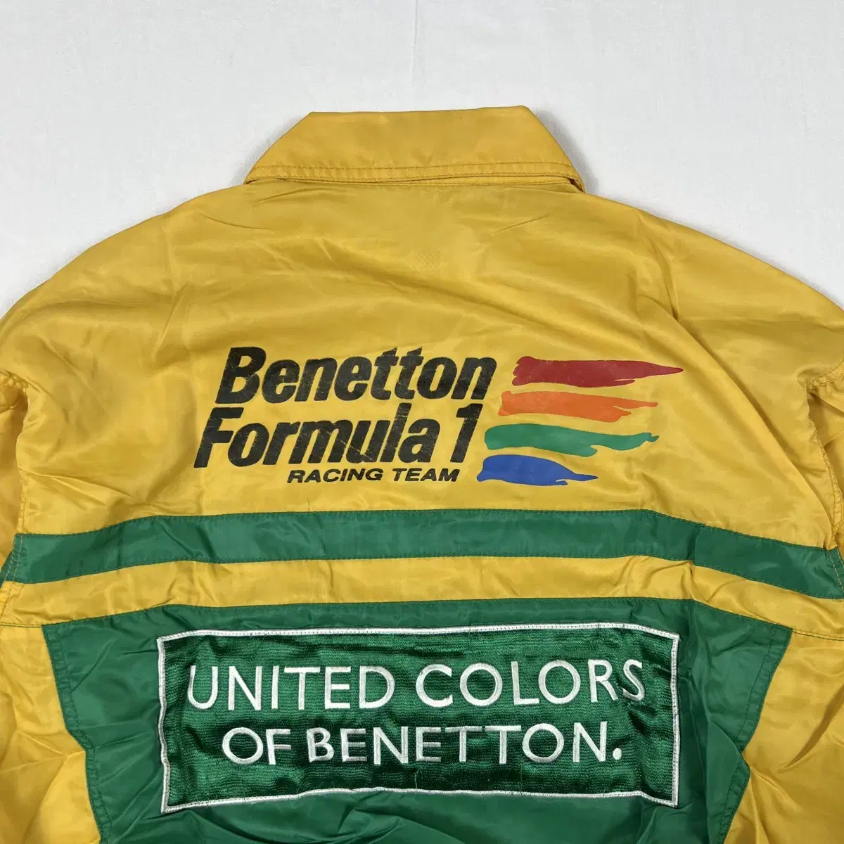 90s 베네통포뮬러1 benetton 빅로고 블루종 자켓