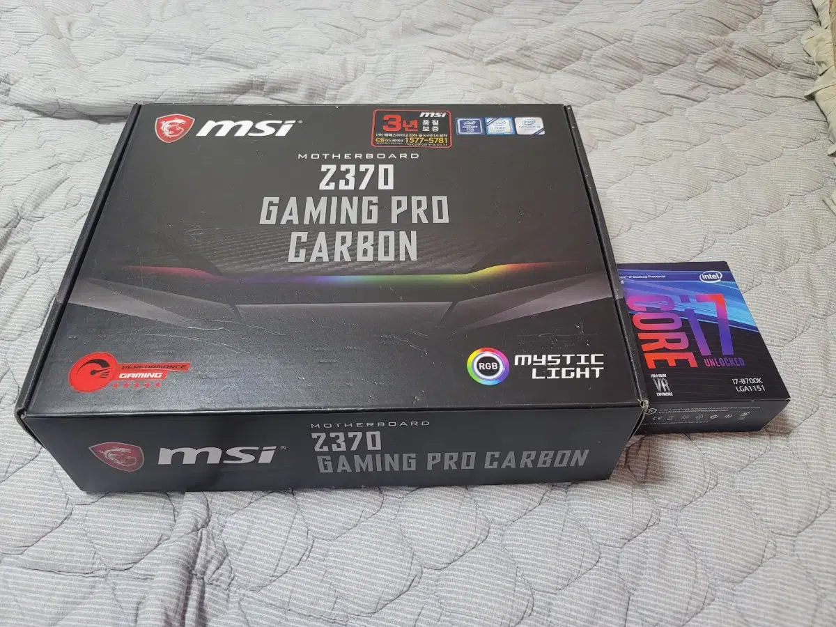 I7-8700K Z370 GAMING PRO CARBON CPU 메인보드