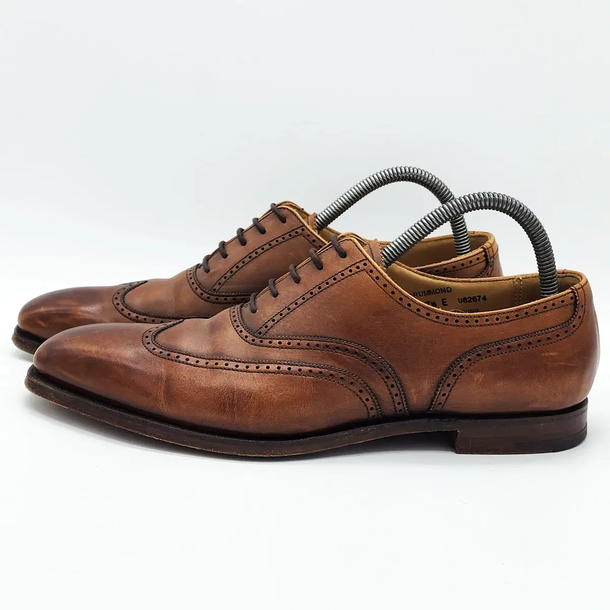 크로켓앤존스 윙팁 슈즈 Tan Burnished Calf (7 1/2)