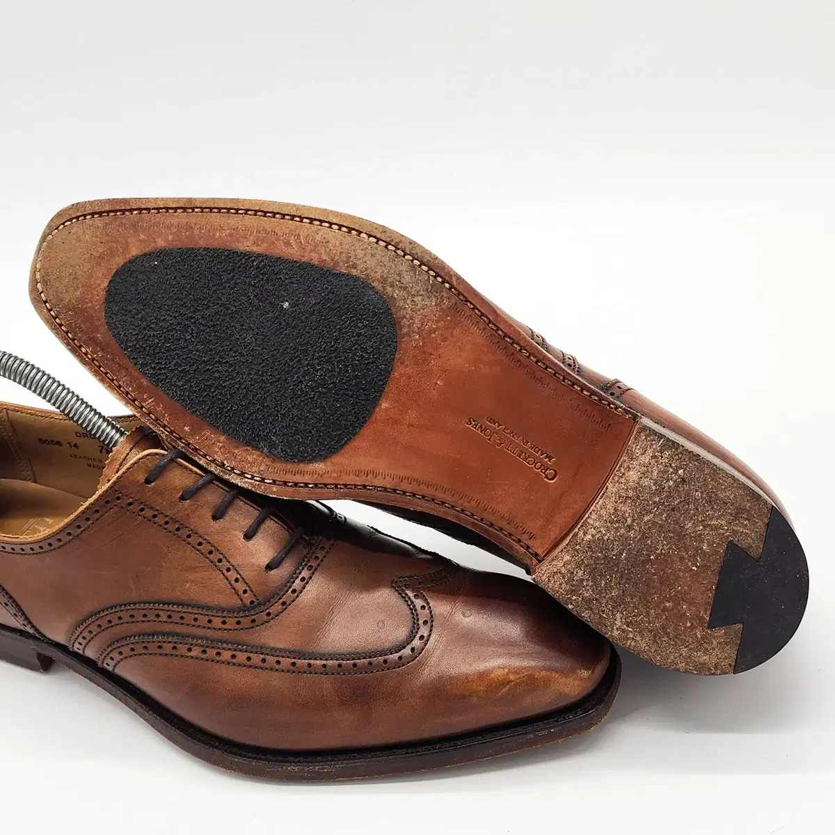 크로켓앤존스 윙팁 슈즈 Tan Burnished Calf (7 1/2)