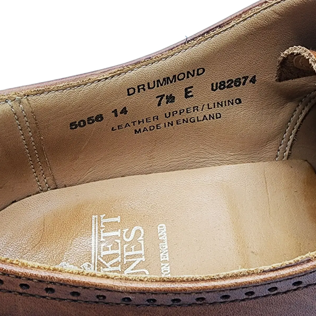 크로켓앤존스 윙팁 슈즈 Tan Burnished Calf (7 1/2)