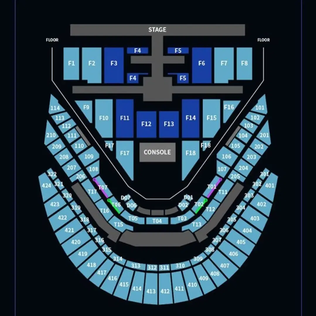 127 콘서트 첫콘 2층 양도해요 208구역 왼블