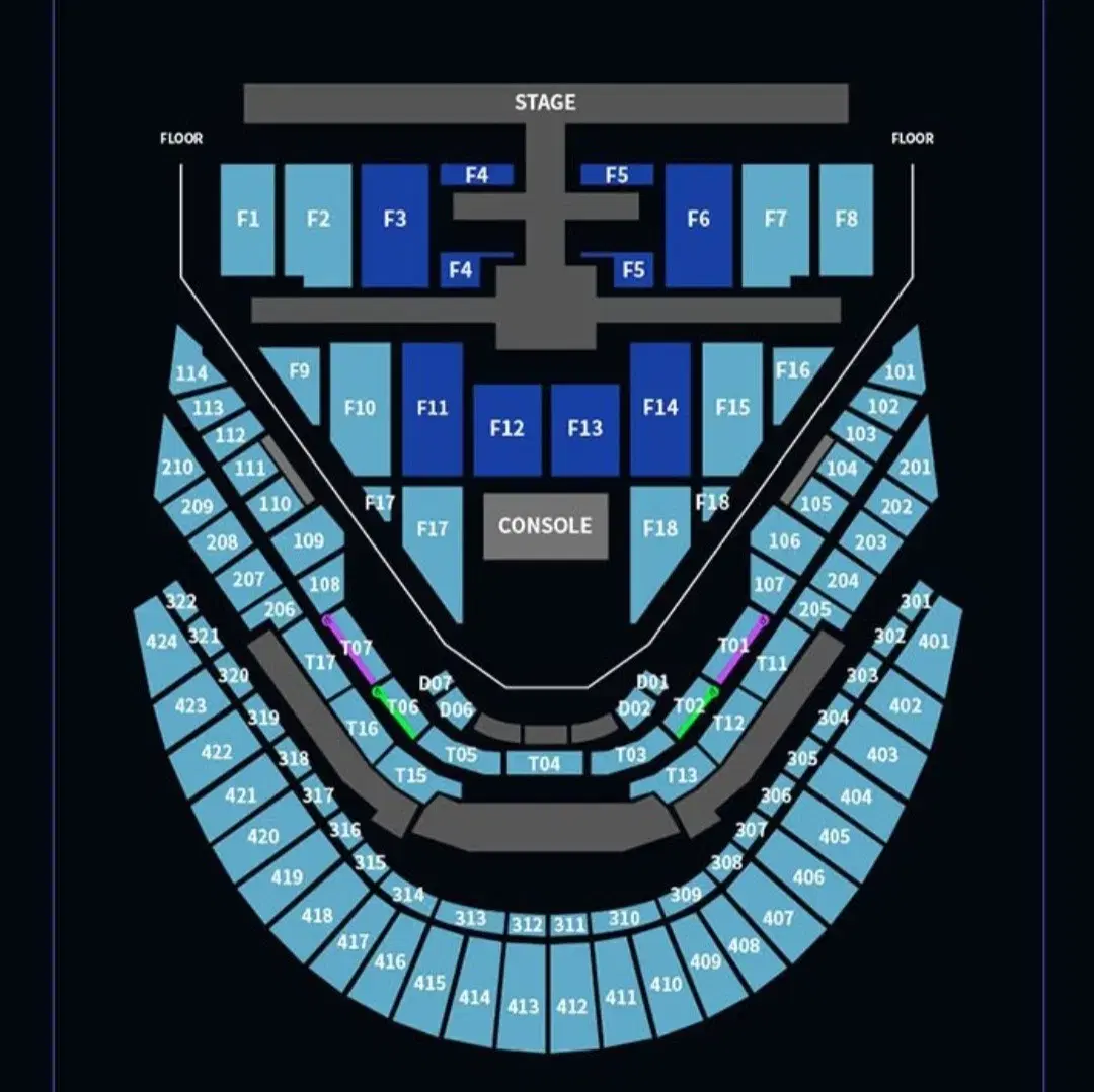 127 콘서트 첫콘 2층 양도해요 208구역 왼블