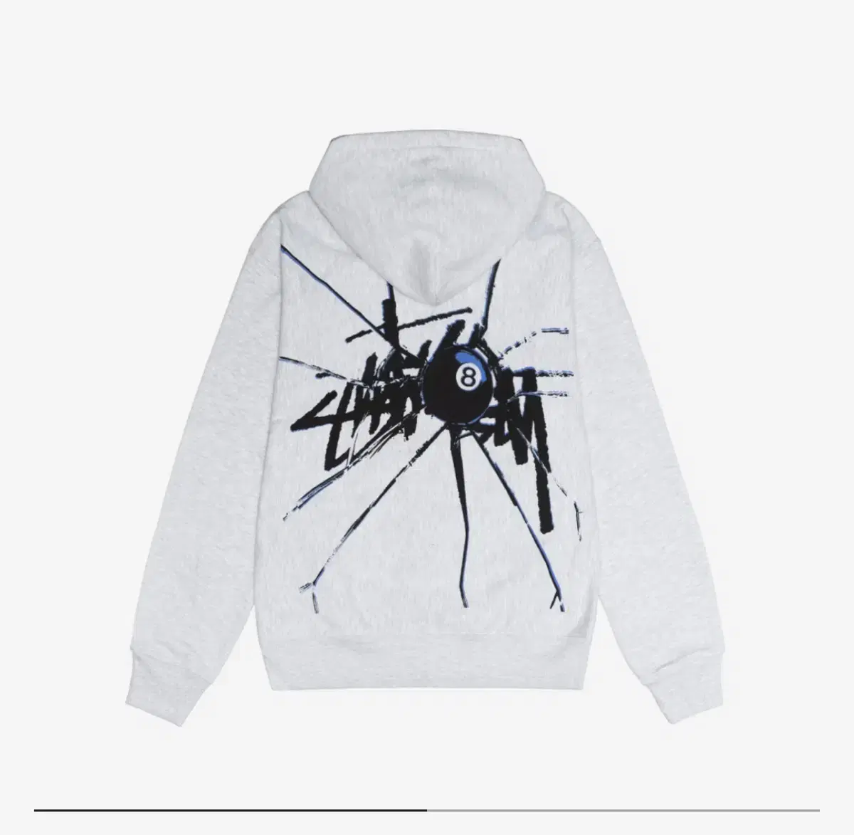 L ) Stussy Shuttered Hoodie Zip-Up Heather