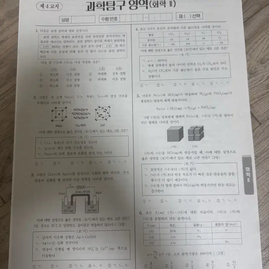 2025 화학2 강준호 모의고사 전회차(1-16)