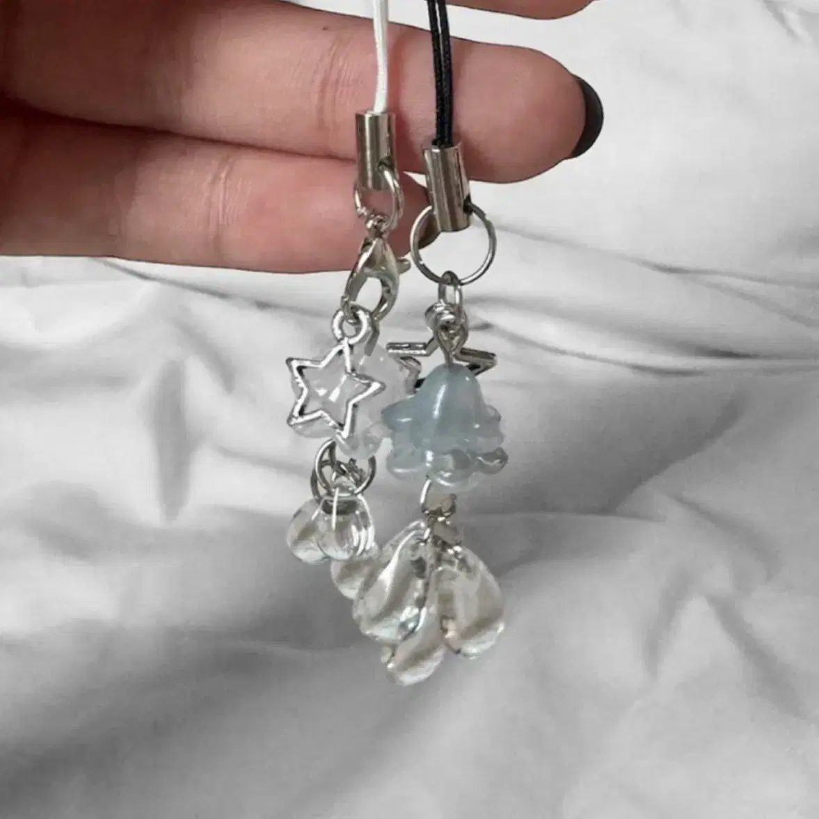 Cloud star keyring