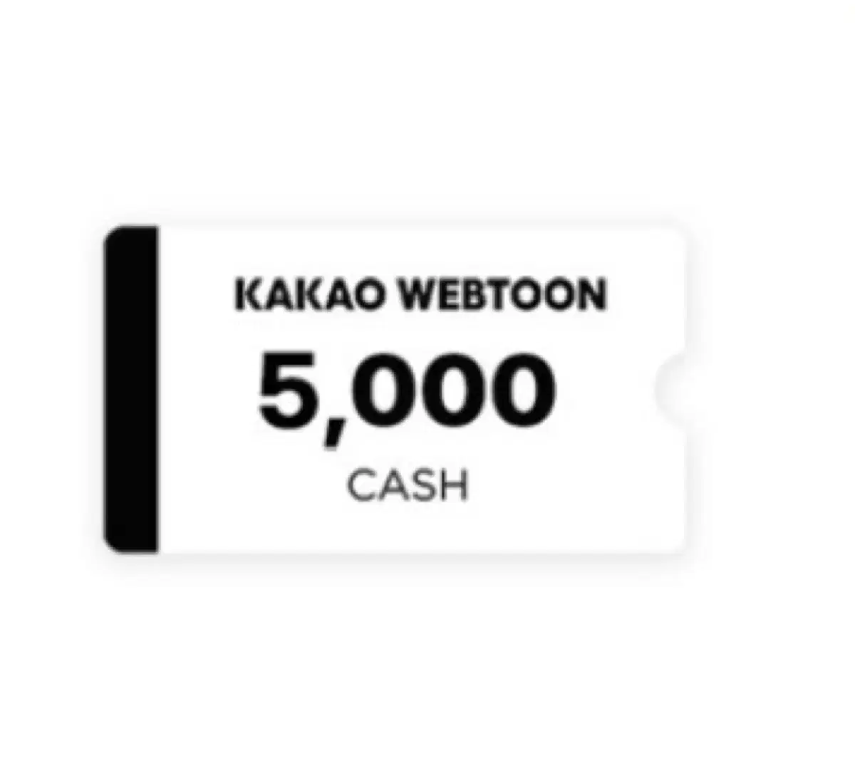 카카오웹툰 5000캐시