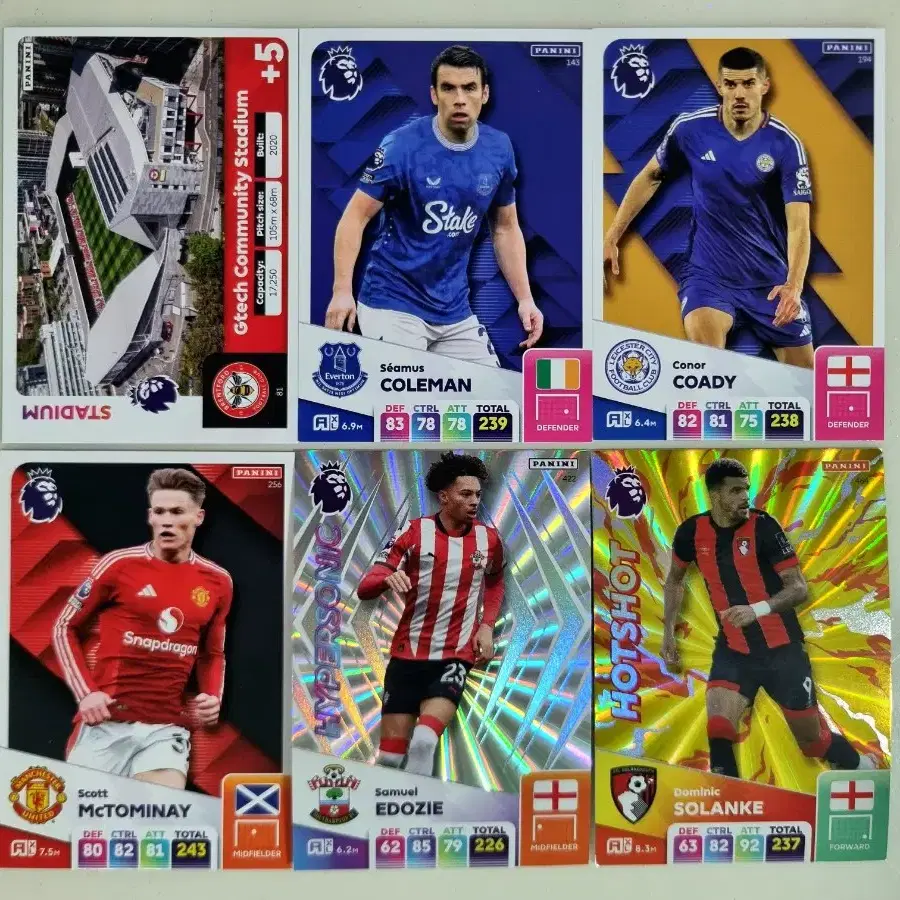 EPL 파니니 PANINI 2025 아드레날린 축구카드 판매합니