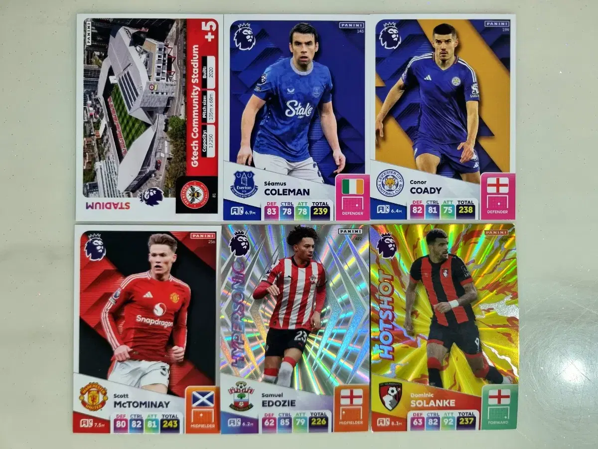 EPL 파니니 PANINI 2025 아드레날린 축구카드 판매합니