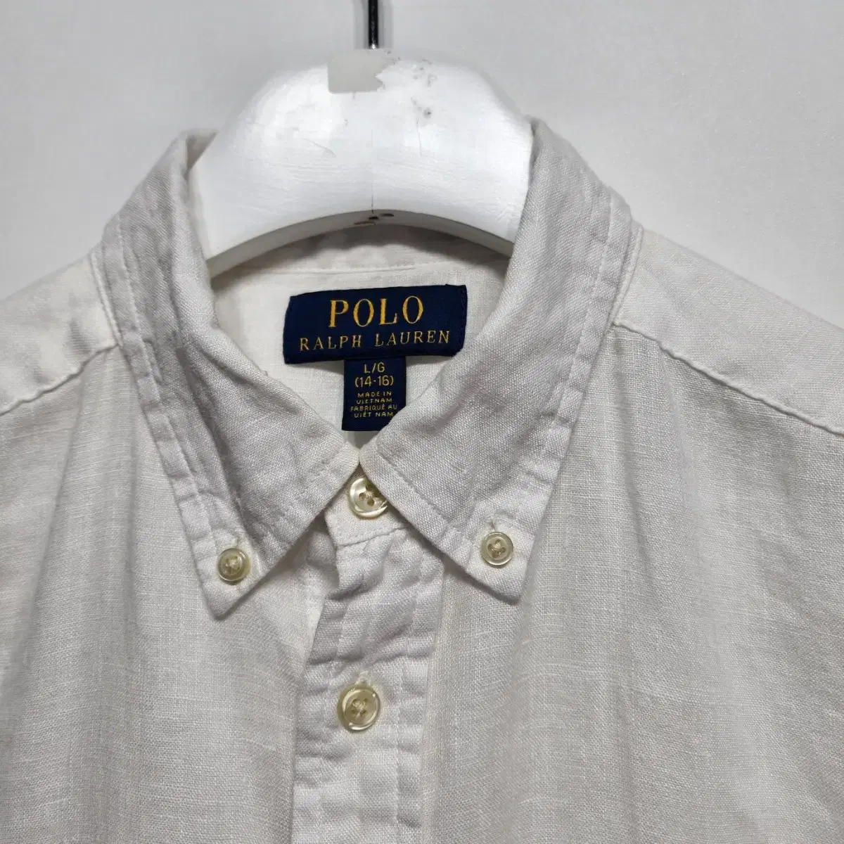 폴로랄프로렌 POLO RALPH LAUREN린넨 긴팔셔츠남방우먼스화이트S