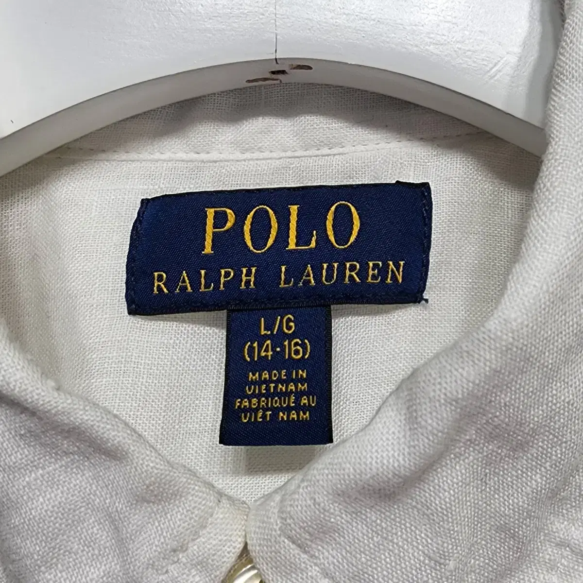 폴로랄프로렌 POLO RALPH LAUREN린넨 긴팔셔츠남방우먼스화이트S