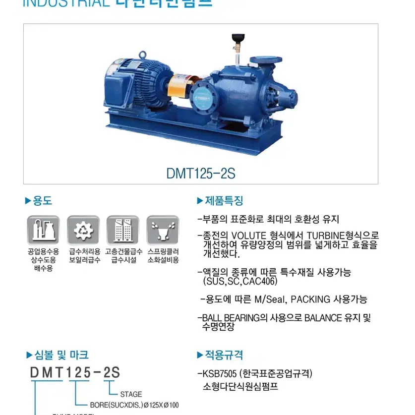 다단터빈펌프 DMT 125 2s