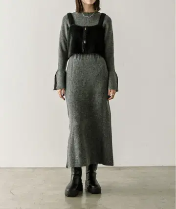 미스틱 (미스틱) 슬립니트 원피스 택 포함 미사용 새상품