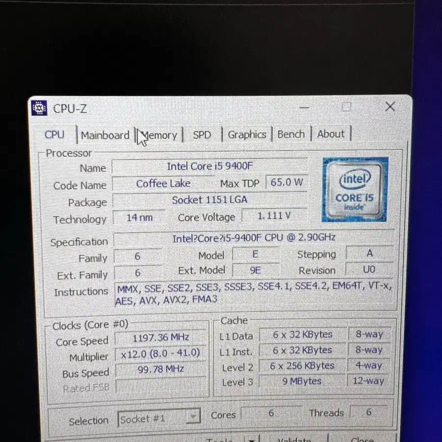 I5-9400F 1660super